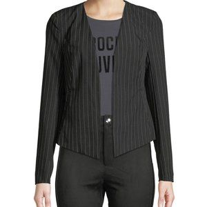 HOLD Free Generation Pinstriped Open-Front Blazer